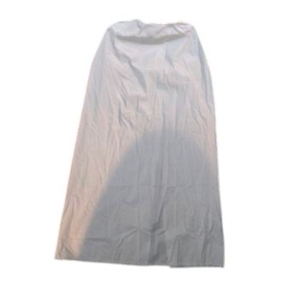 Vassarette Ivory Nylon Tricot Maxi Skirt Slit Hem Vintage Lingerie Medium - Picture 1 of 4